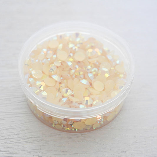 4mm/6mm Mix Resin Beige Yellow Sequin Stickers For Cards Decor With Box DIY Scrapbooking Supplies YX1119