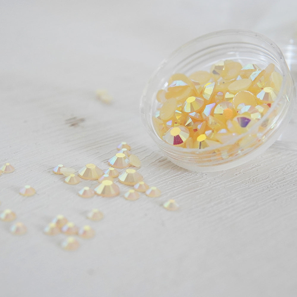 4mm/6mm Mix Resin Beige Yellow Sequin Stickers For Cards Decor With Box DIY Scrapbooking Supplies YX1119