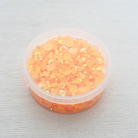 4mm/6mm Mix Resin Orange Yellow Sequin Stickers For Cards Decor With Box DIY Scrapbooking Supplies YX1125