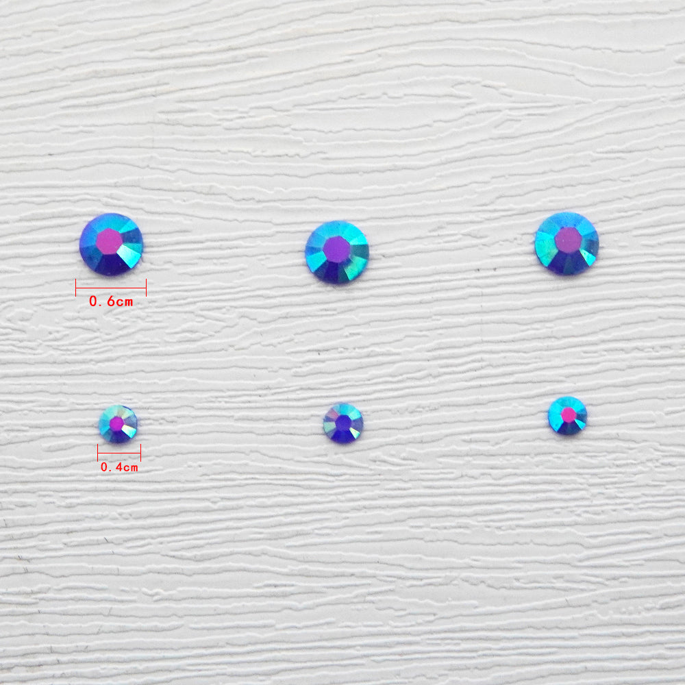 4mm/6mm Mix Resin Dark Blue Sequin Stickers For Cards Decor With Box DIY Scrapbooking Supplies YX1126