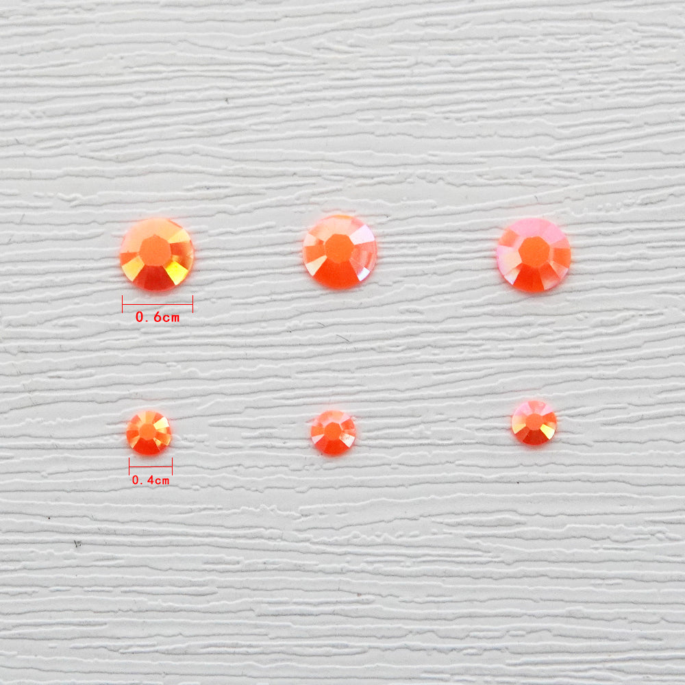4mm/6mm Mix Resin Orange Red Sequin Stickers For Cards Decor With Box DIY Scrapbooking Supplies YX1122