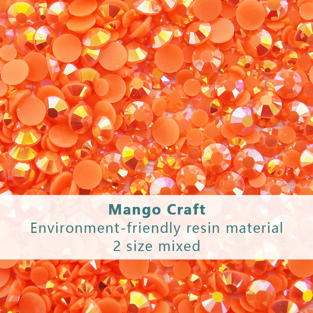 4mm/6mm Mix Resin Orange Red Sequin Stickers For Cards Decor With Box DIY Scrapbooking Supplies YX1122